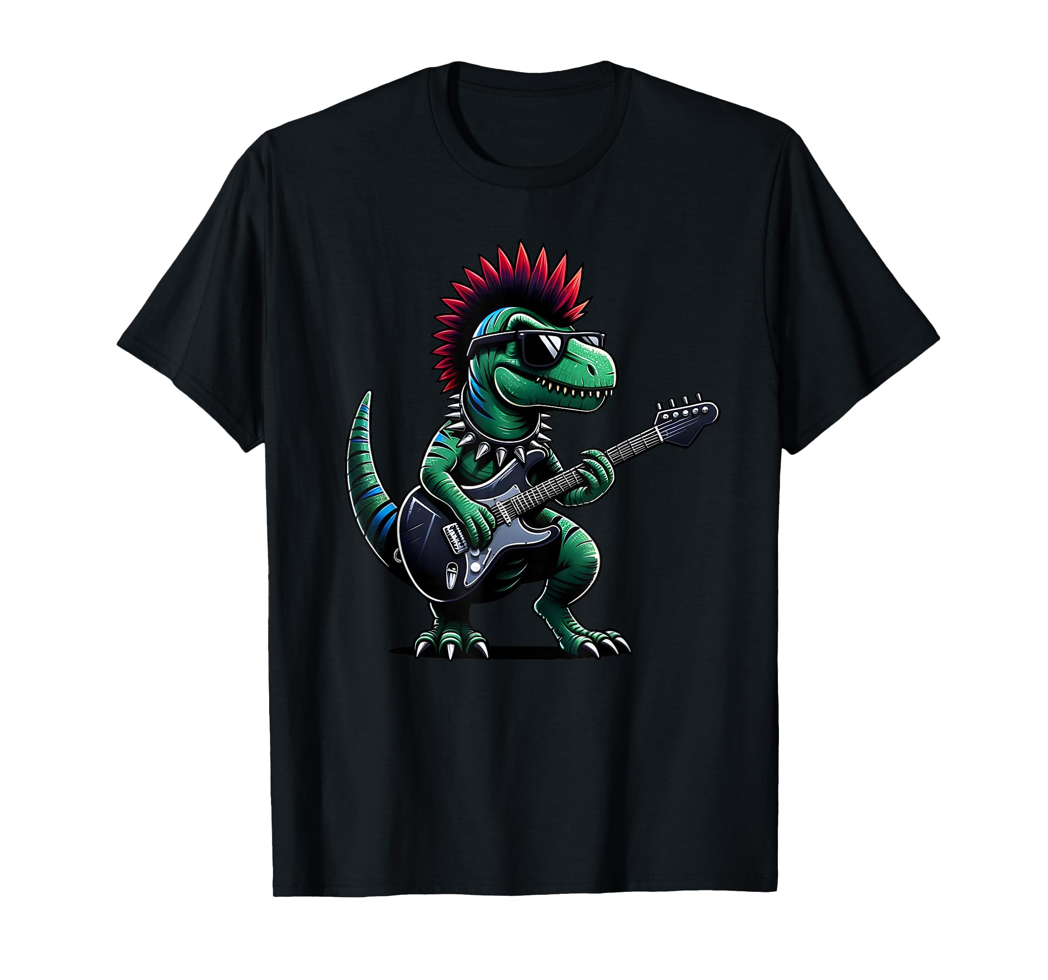 Punk Dinosaur Rockn Roll Goth Dino T-Shirt - Novelty Apparel Men Women - T-Shirt, Sweatshirt, Hoodie