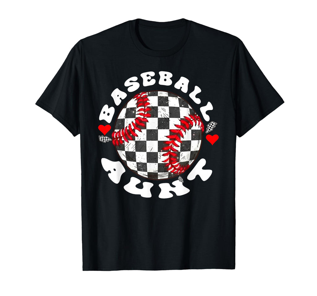 Baseball Auntie Heart T-Shirt - Casual Everyday Wear for Adults - T-Shirt, Sweatshirt, Hoodie