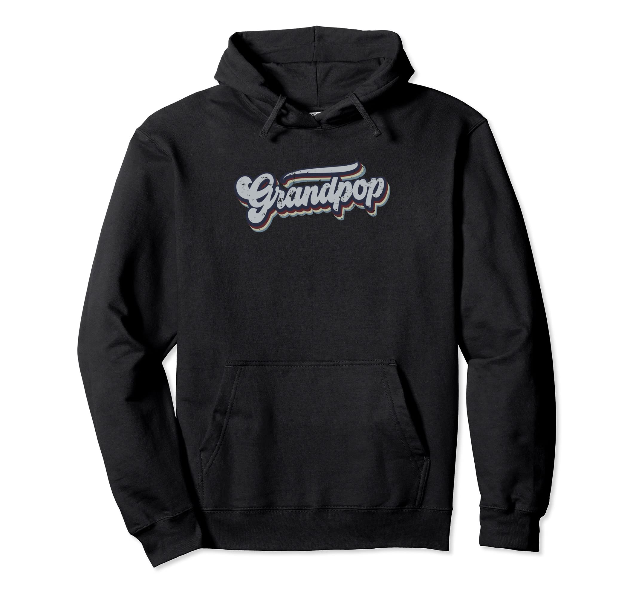 Grandpop Distressed Rainbow Gift Hoodie - Novelty Apparel for Adults - T-Shirt, Sweatshirt, Hoodie