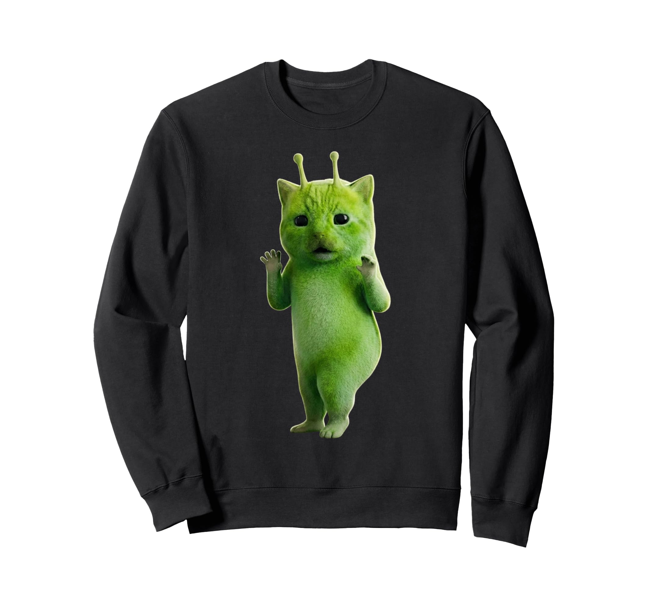 Y2K Alien Cat Dance Meme Silly Cat Space Sweatshirt - Graphic Print Unisex - T-Shirt, Sweatshirt, Hoodie