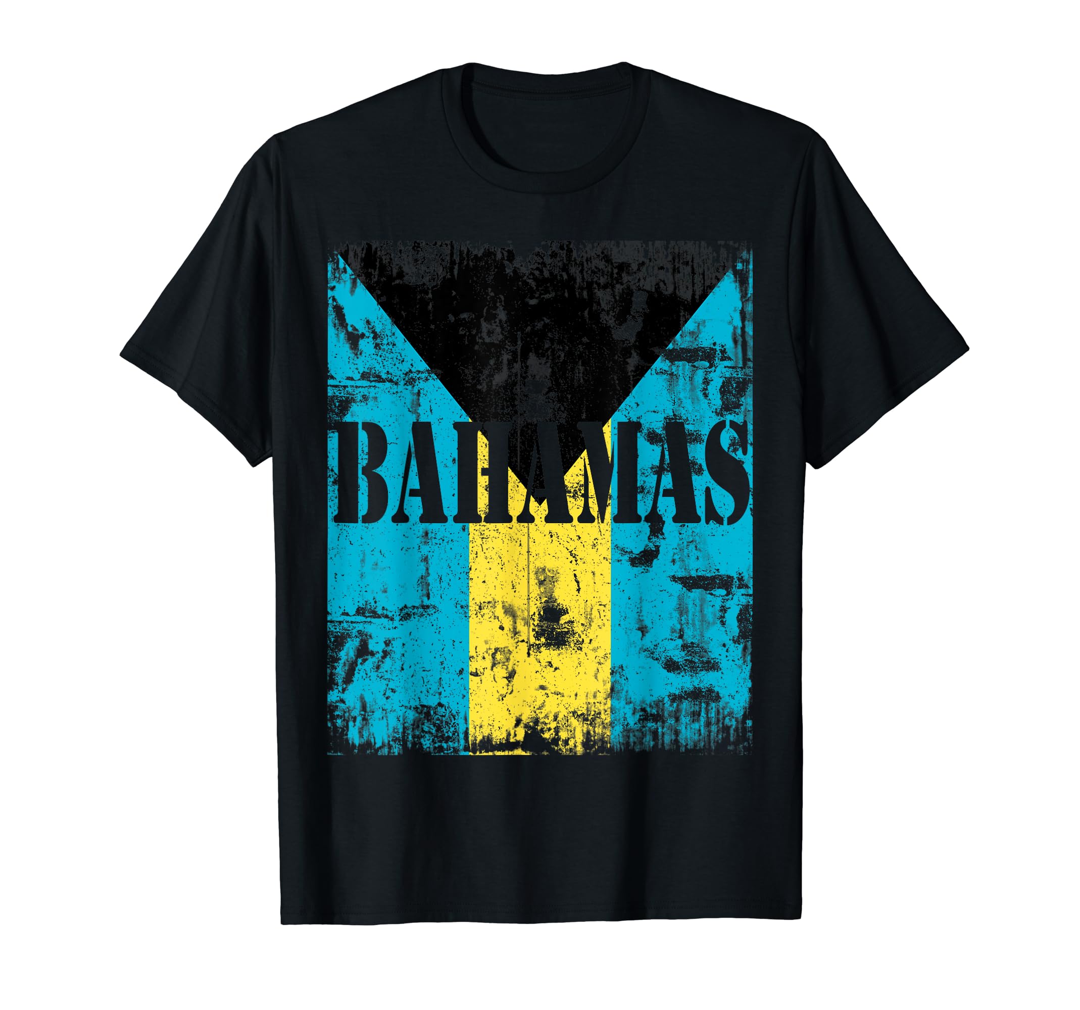 Bahamas Big Flag Distressed Travel T-Shirt - Casual Everyday Wear Unisex - T-Shirt, Sweatshirt, Hoodie