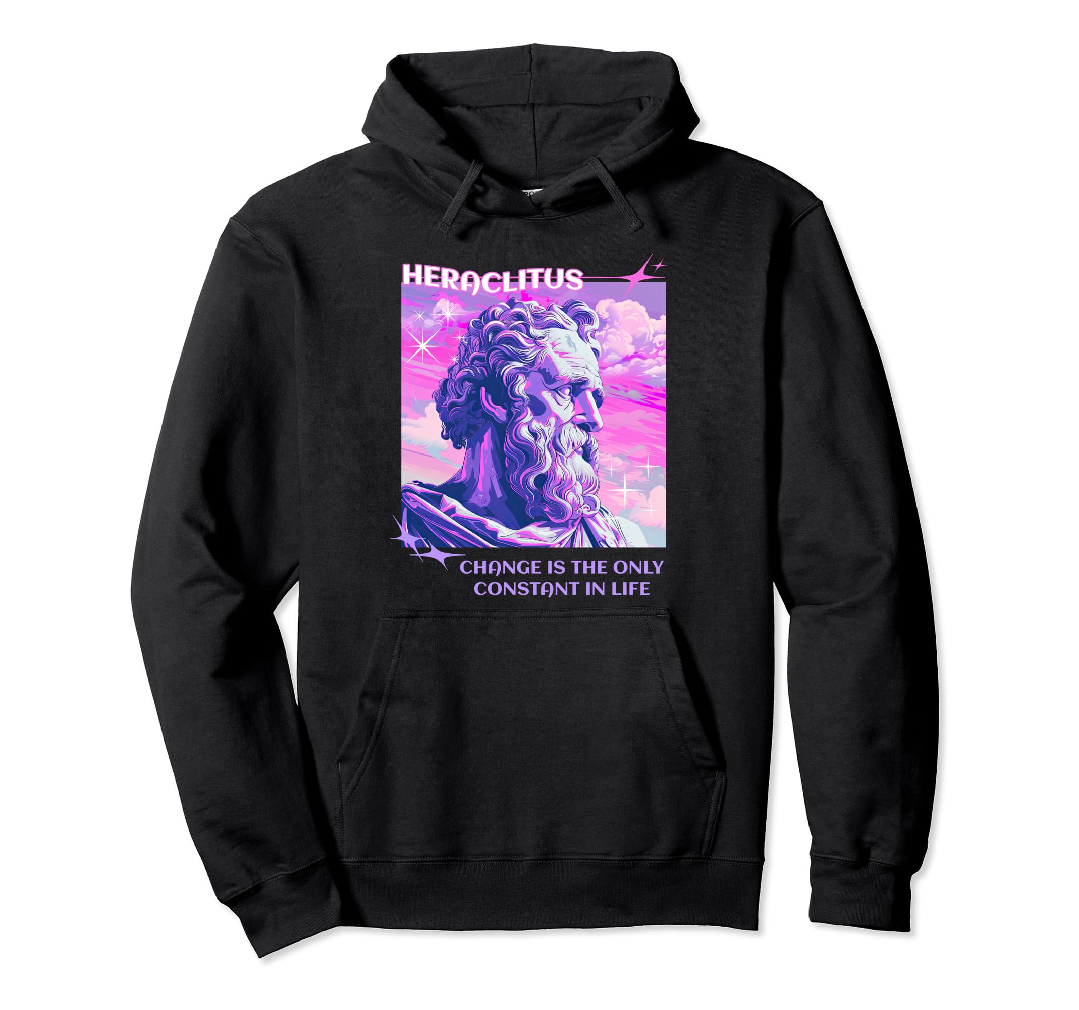 Stoic Philosopher Heraclitus Y2K Hoodie - Novelty Apparel for Adults - T-Shirt, Sweatshirt, Hoodie