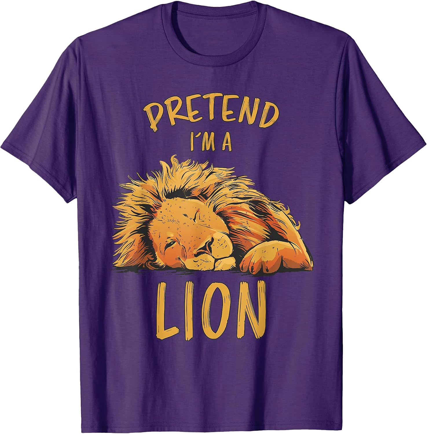 Funny Lions Zoo Safari Sleeping Lion Design - Adult & Kids T-Shirts, Sweatshirts & Hoodies apparel design preview 1