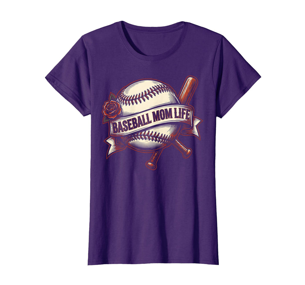 Baseball Mom Life Mothers Day T-Shirt - Minimalist Print Men Women - T-Shirt, Sweatshirt, Hoodie