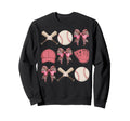 Baseball Mama Coquette Bow Baseball Sweatshirt - Streetwear Style Unisex - T-Shirt, Sweatshirt, Hoodie