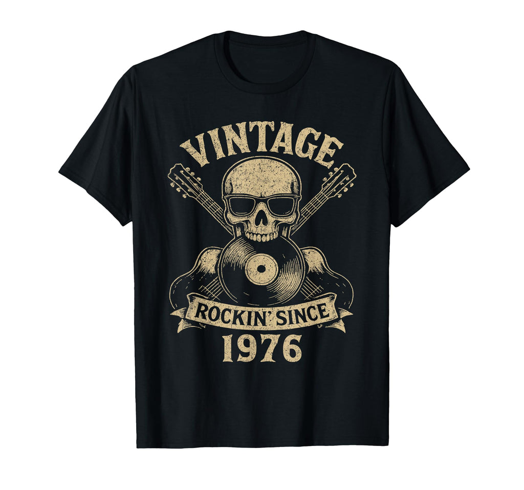 50Th Birthday Rockin Since 1976 Rock T-Shirt - Novelty Apparel Unisex - T-Shirt, Sweatshirt, Hoodie