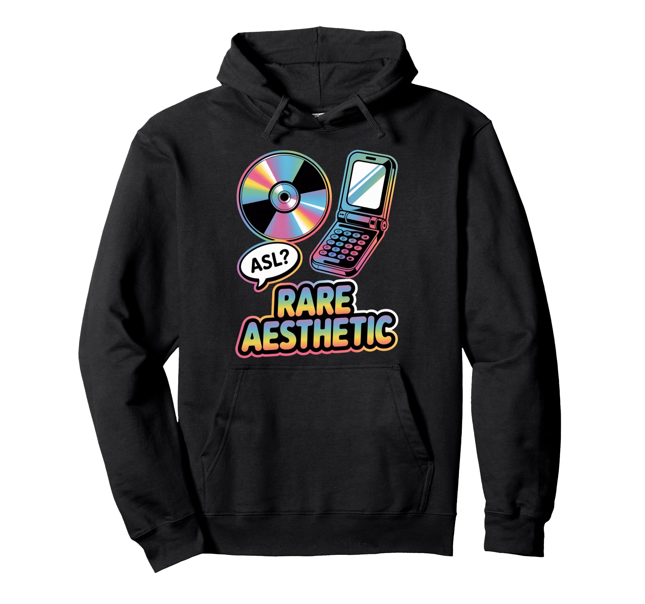Rare Aesthetic Nostalgia Y2K Vibes Hoodie - Minimalist Print for Adults - T-Shirt, Sweatshirt, Hoodie