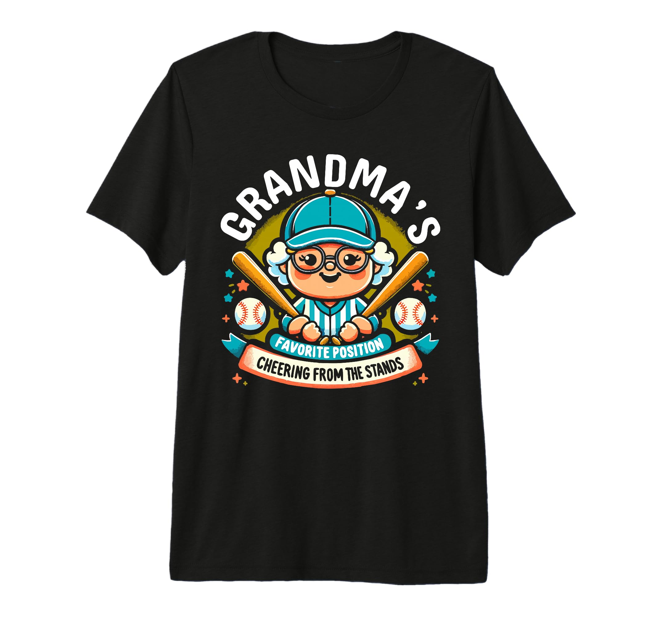 Baseball Grandma Grandmother Granny T-Shirt - Graphic Print Men Women - T-Shirt, Sweatshirt, Hoodie