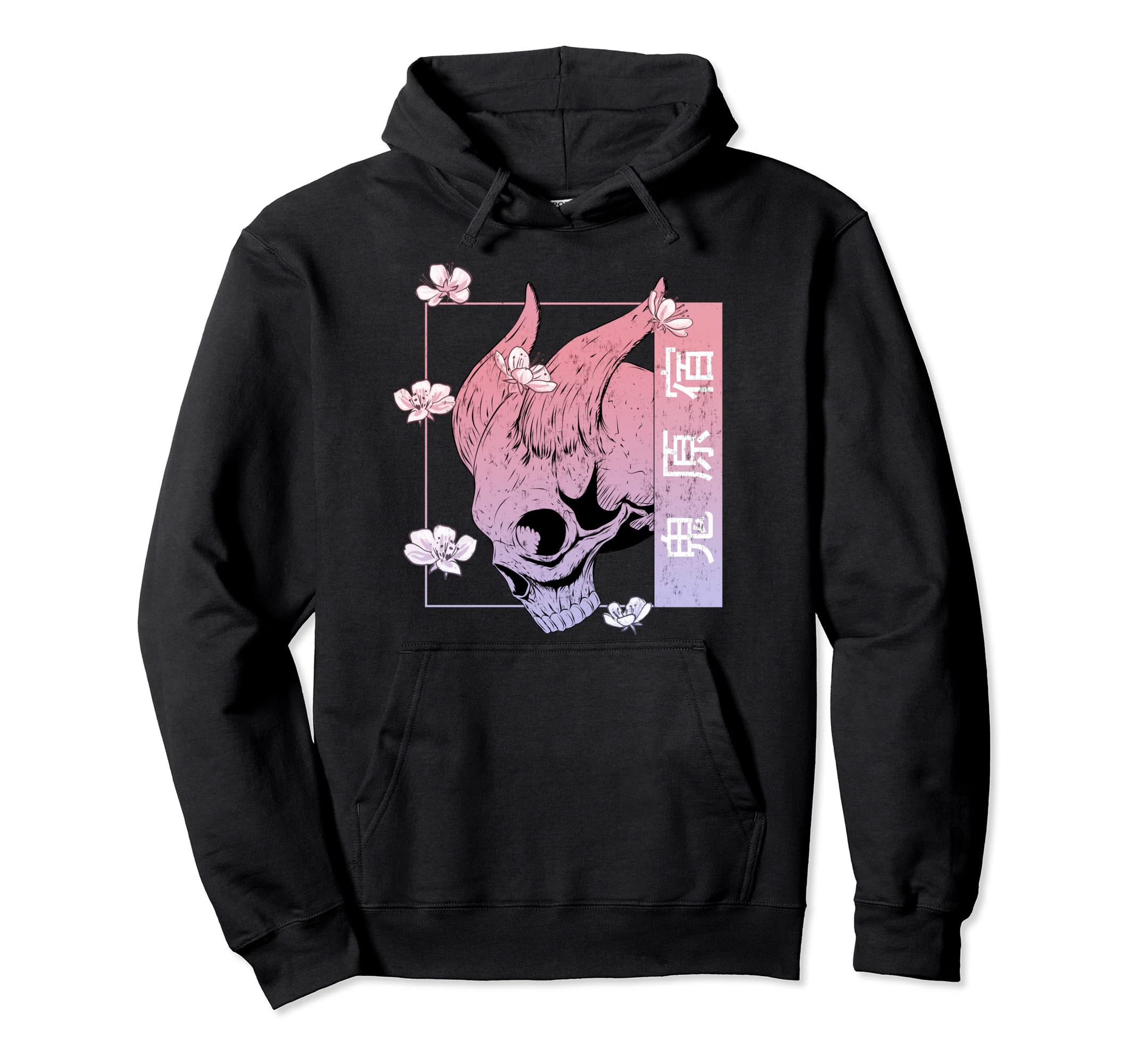 Japan Demon Oni Skull Otaku 90S Hoodie - Unique Graphic Men Women - T-Shirt, Sweatshirt, Hoodie