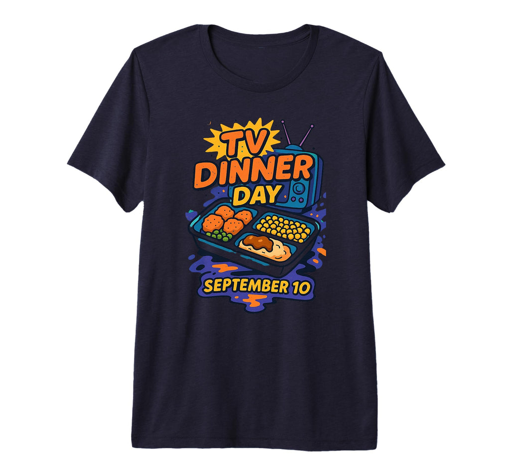 National Tv Dinner Day September T-Shirt - Casual Everyday Wear Men Women - T-Shirt, Sweatshirt, Hoodie