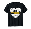 Pittsburgh Lovers Skyline Baseball T-Shirt - Trendy Graphic for Adults - T-Shirt, Sweatshirt, Hoodie