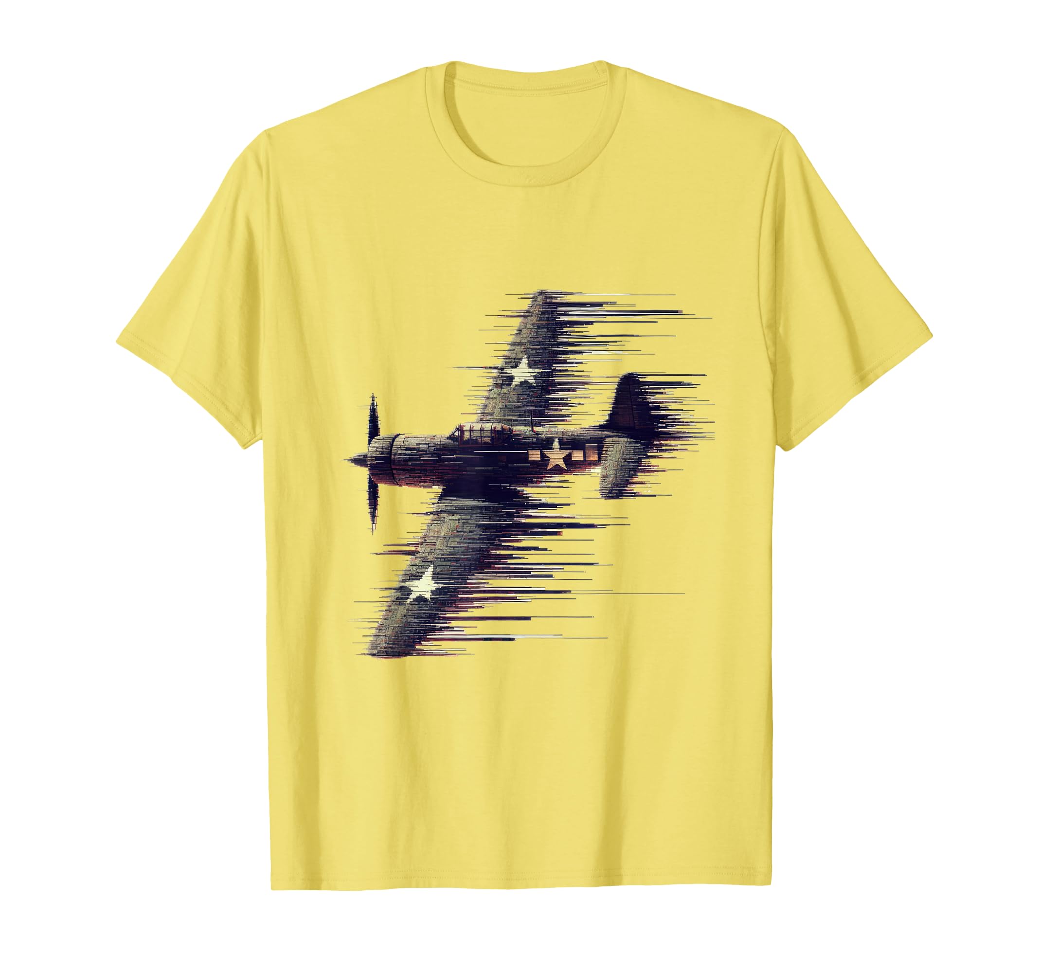 Ww2 Distressed Airplane Noisy Jitter T-Shirt - Aesthetic Graphic Men Women - T-Shirt, Sweatshirt, Hoodie