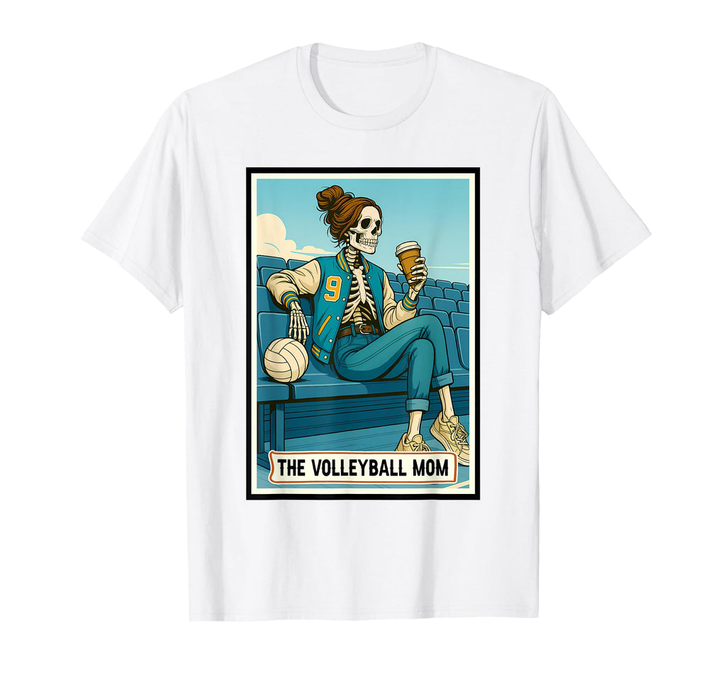 Volleyball Mom Game Day Skeleton T-Shirt - Trendy Graphic Men Women - T-Shirt, Sweatshirt, Hoodie