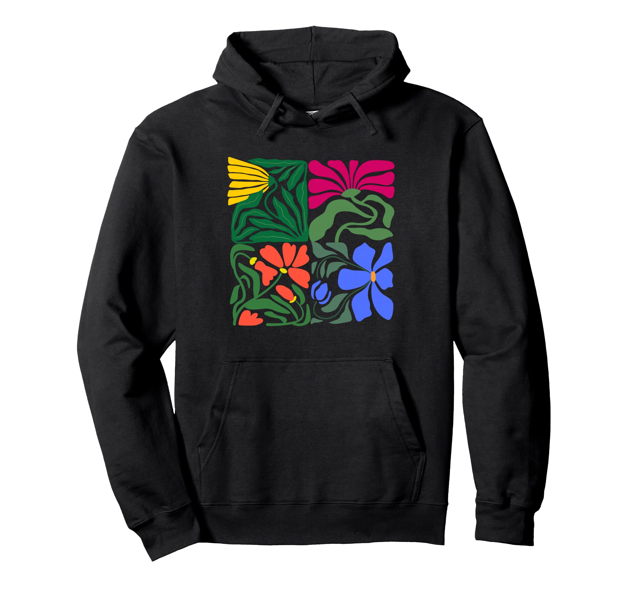 Womens Boho Floral Flower Summertime Hoodie - Minimalist Print for Adults - T-Shirt, Sweatshirt, Hoodie