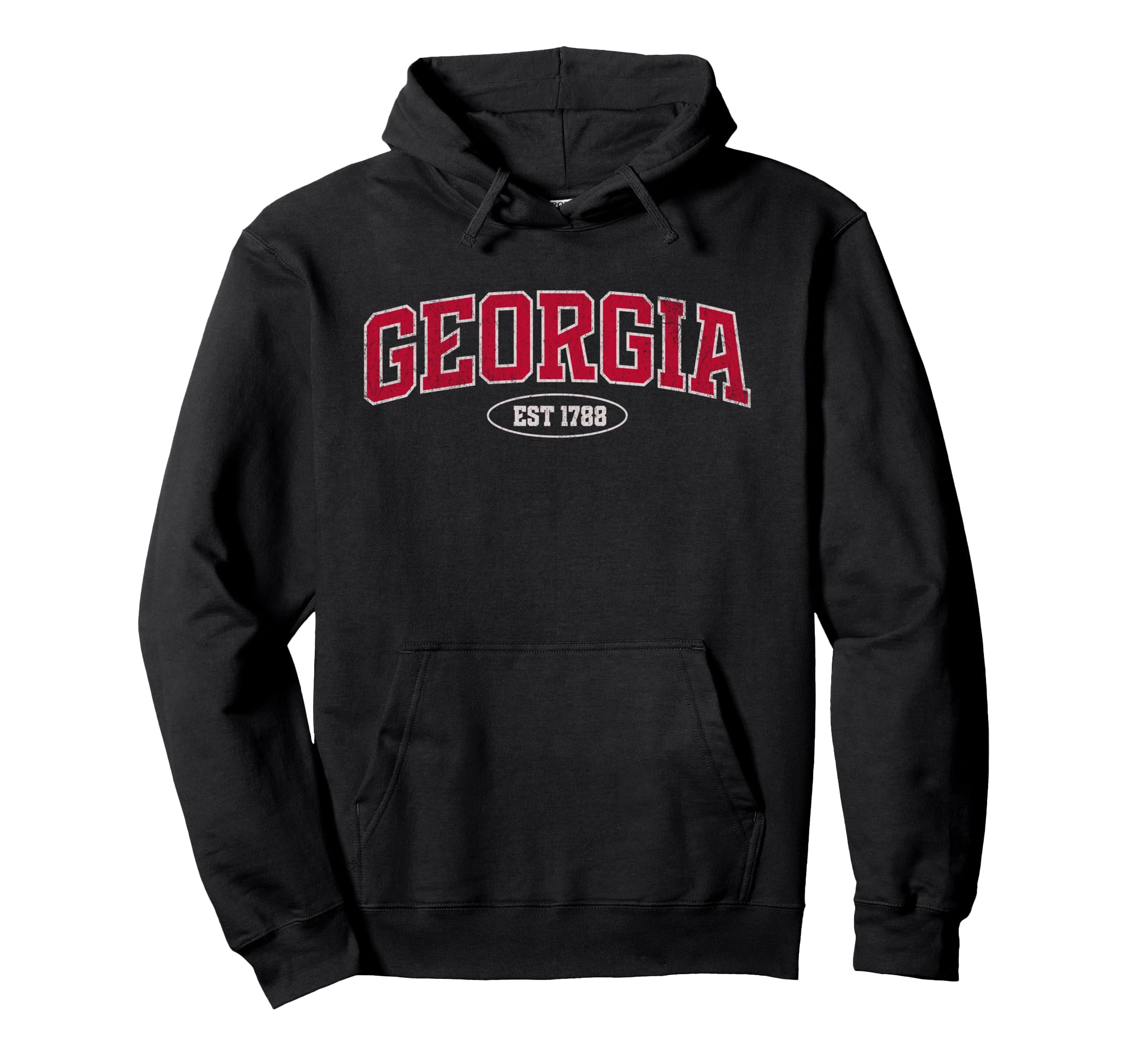 Georgia Est 1788 Collegiate Hoodie - Fun Novelty Design for Adults - T-Shirt, Sweatshirt, Hoodie