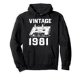 Birthday Best 1981 Bday 1981 Cassette Hoodie - Fun Novelty Design Unisex - T-Shirt, Sweatshirt, Hoodie