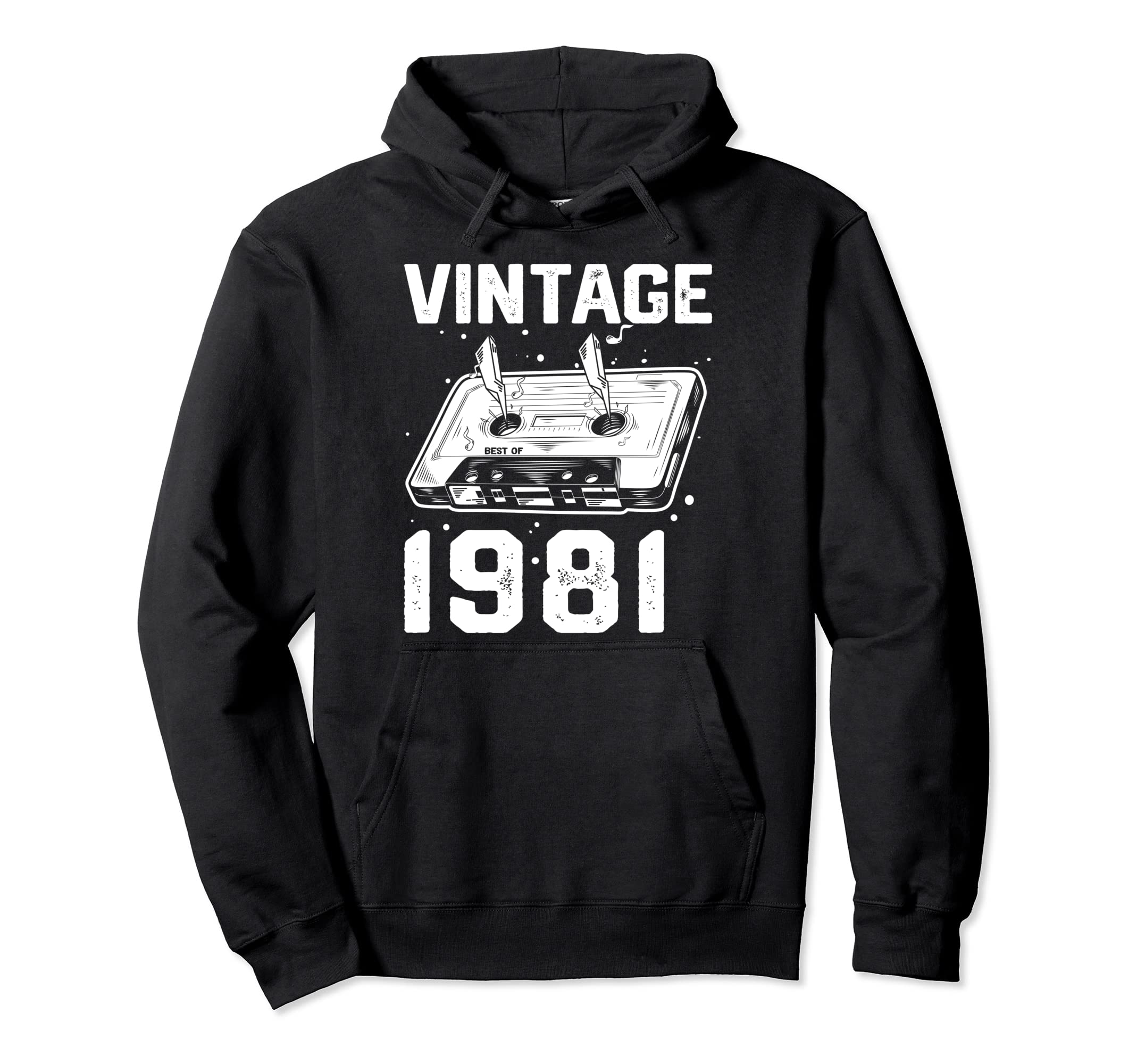 Birthday Best 1981 Bday 1981 Cassette Hoodie - Fun Novelty Design Unisex - T-Shirt, Sweatshirt, Hoodie
