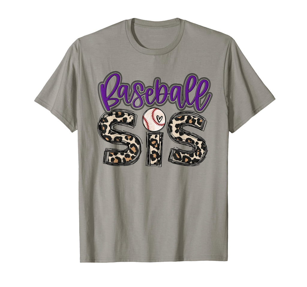Baseball Sister Leopart Baseball Sis T-Shirt - Minimalist Print for Adults - T-Shirt, Sweatshirt, Hoodie