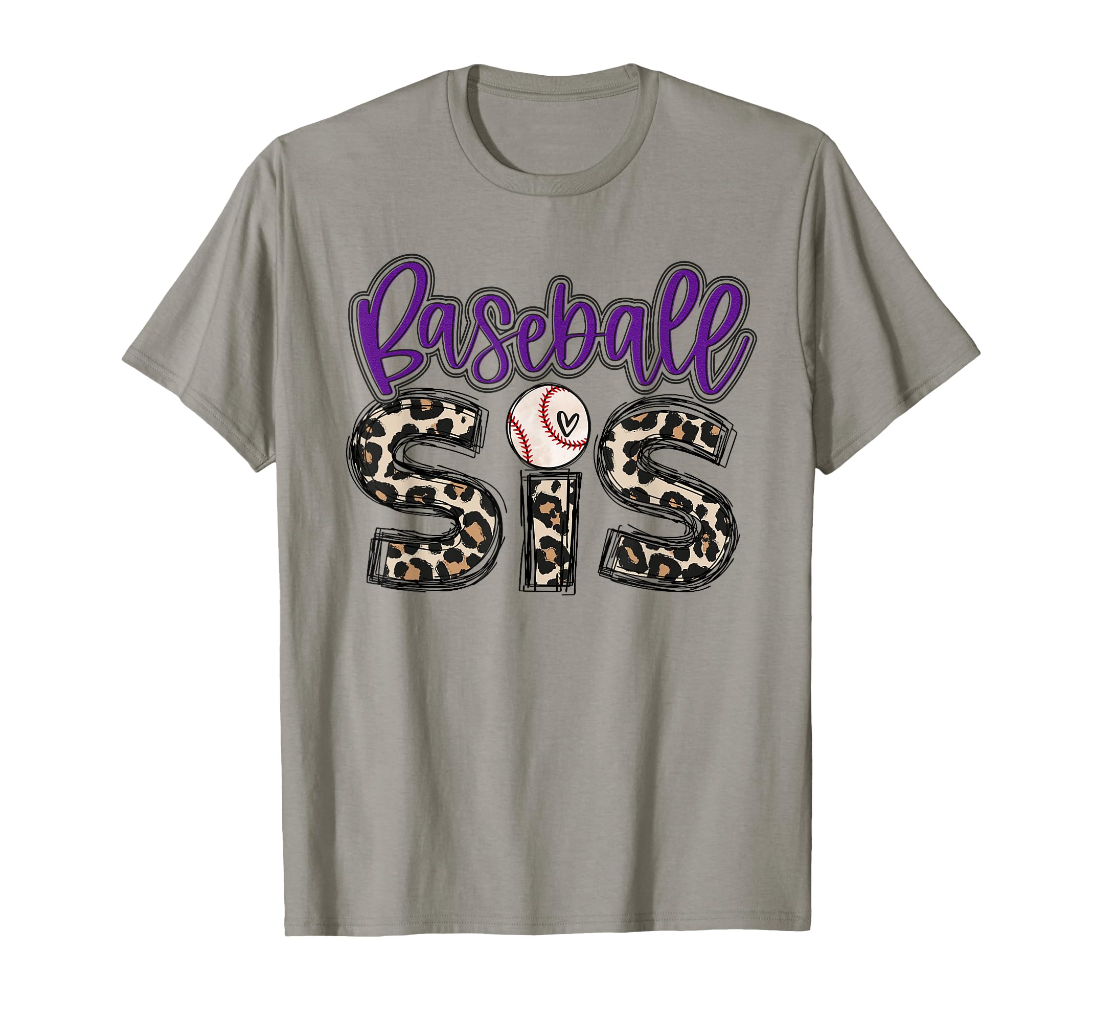 Baseball Sister Leopart Baseball Sis T-Shirt - Minimalist Print for Adults - T-Shirt, Sweatshirt, Hoodie