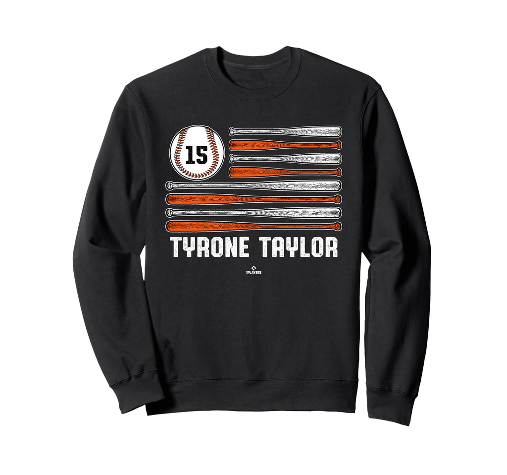 Baseball American Flag Tyrone Taylor Sweatshirt - Aesthetic Graphic Unisex - T-Shirt, Sweatshirt, Hoodie