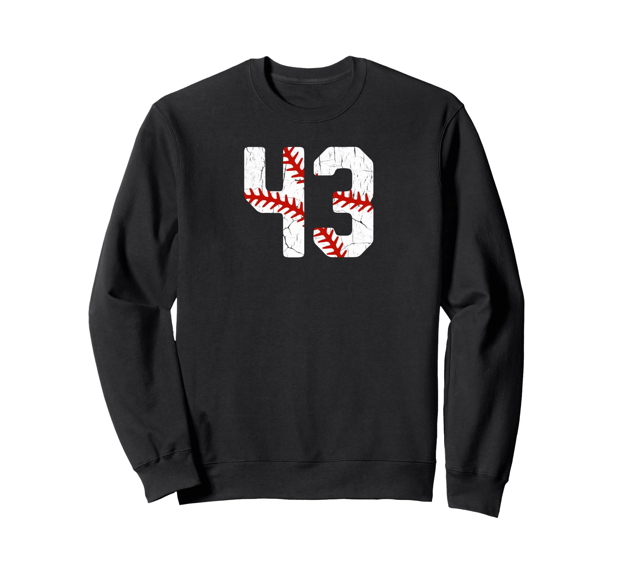 Baseball Player Jersey Number 43 43 Sweatshirt - Graphic Print for Adults - T-Shirt, Sweatshirt, Hoodie