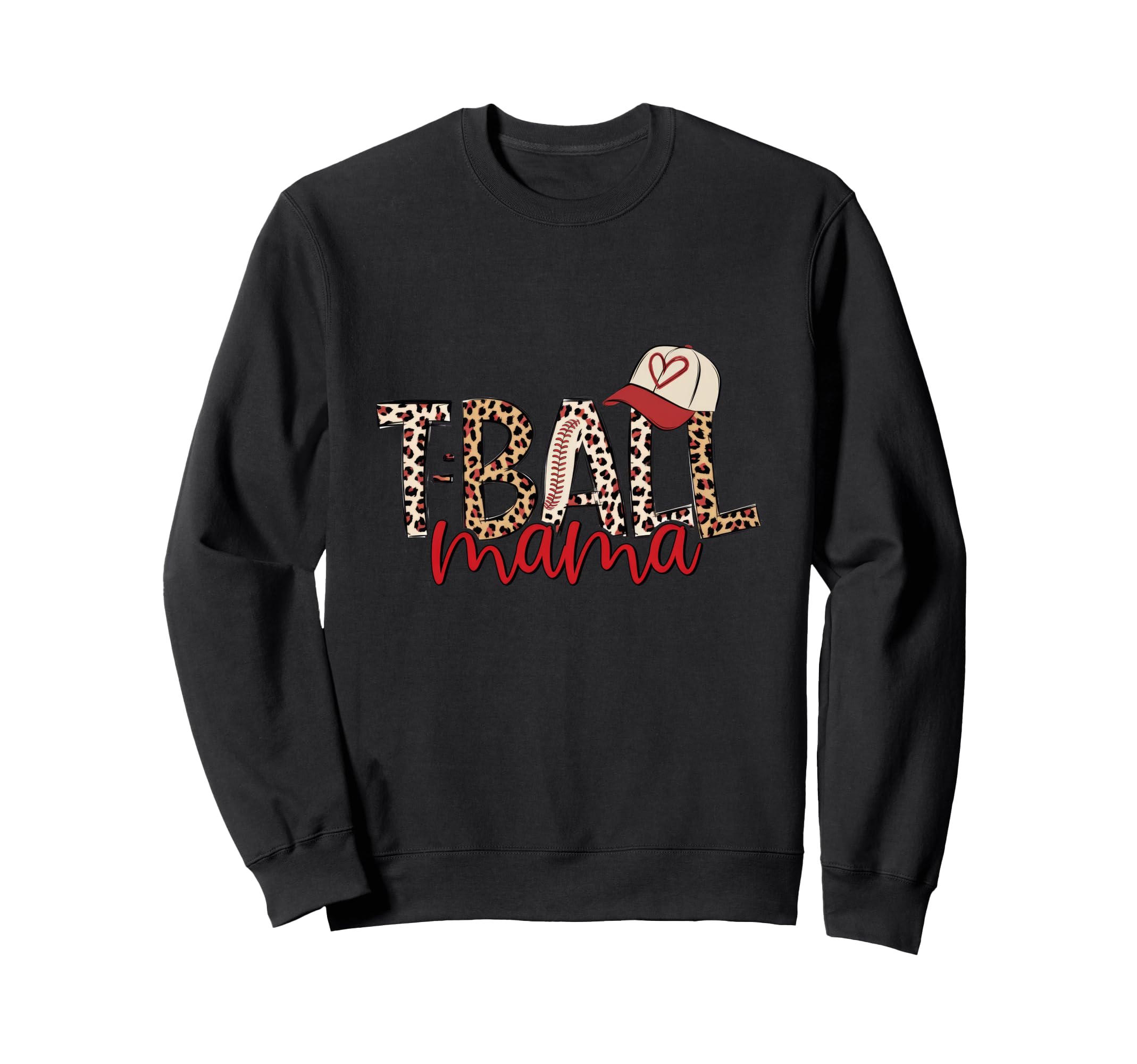 Leopard American Baseball Mom Mama Sweatshirt - Minimalist Print for Adults - T-Shirt, Sweatshirt, Hoodie