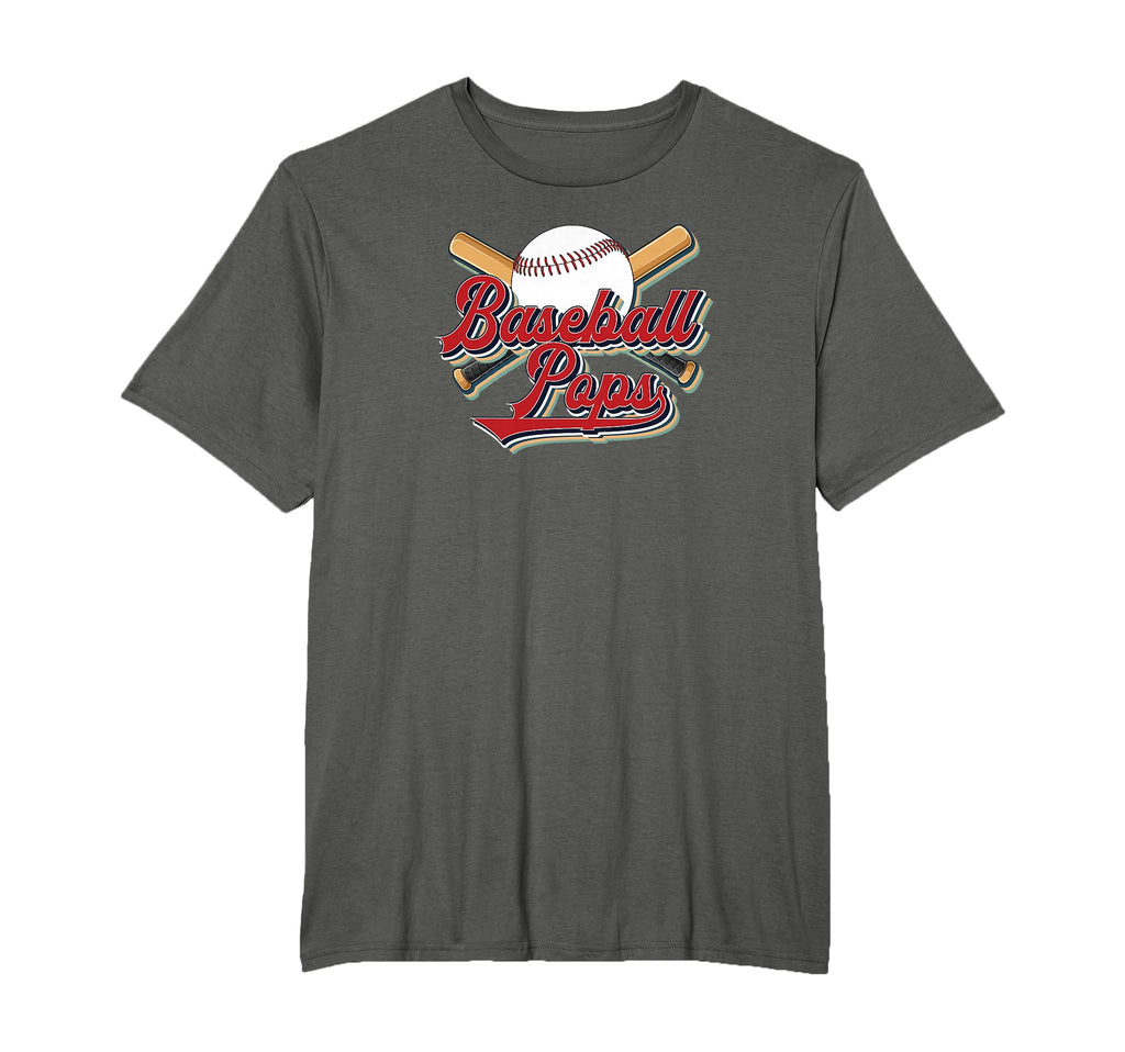 Baseball Pops Grandpa Pops Baseball T-Shirt - Minimalist Print Men Women - T-Shirt, Sweatshirt, Hoodie