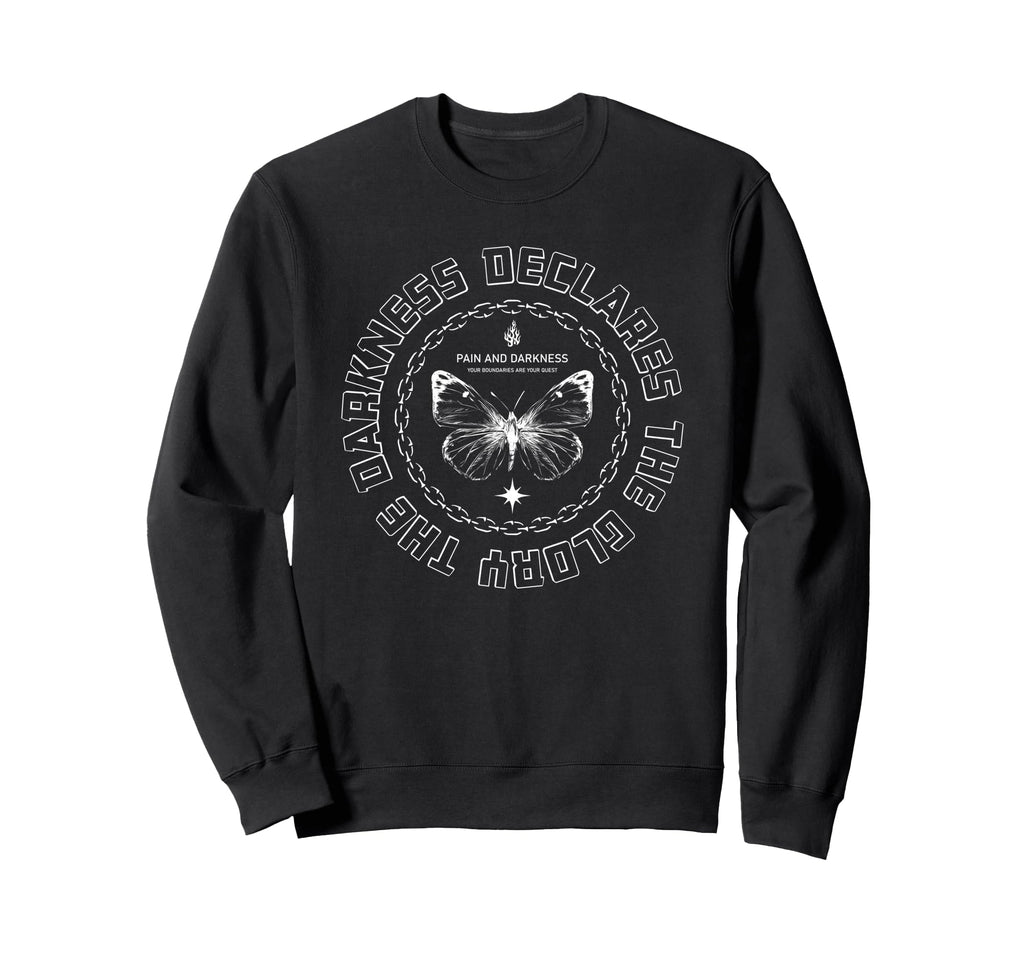Butterfly Darkness Y2K Grunge Sweatshirt - Fun Novelty Design Unisex - T-Shirt, Sweatshirt, Hoodie