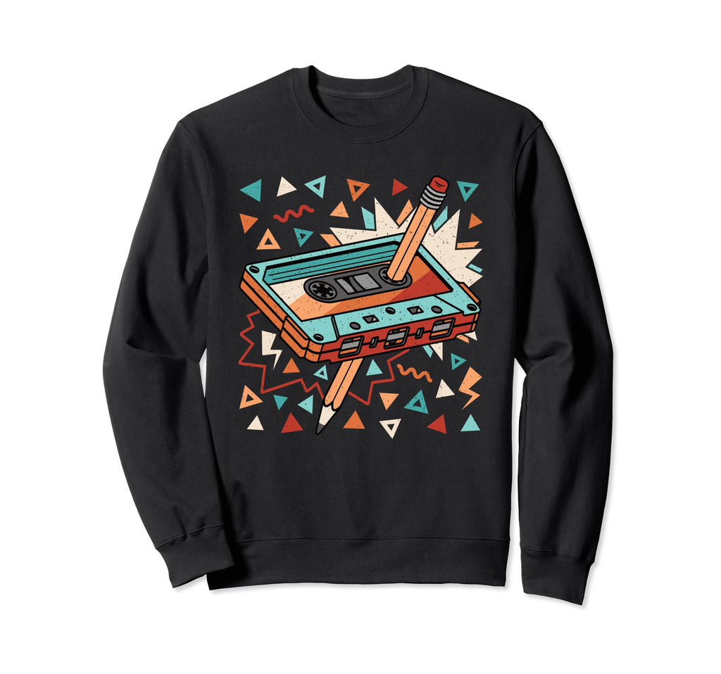 80S 90S Cassette Tape 1980S 1990S Sweatshirt - Aesthetic Graphic Unisex - T-Shirt, Sweatshirt, Hoodie