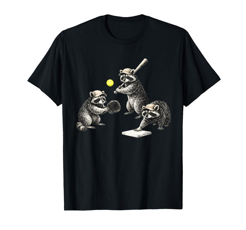 Raccoon Baseball Team Sports Meme T-Shirt - Aesthetic Graphic Unisex - T-Shirt, Sweatshirt, Hoodie