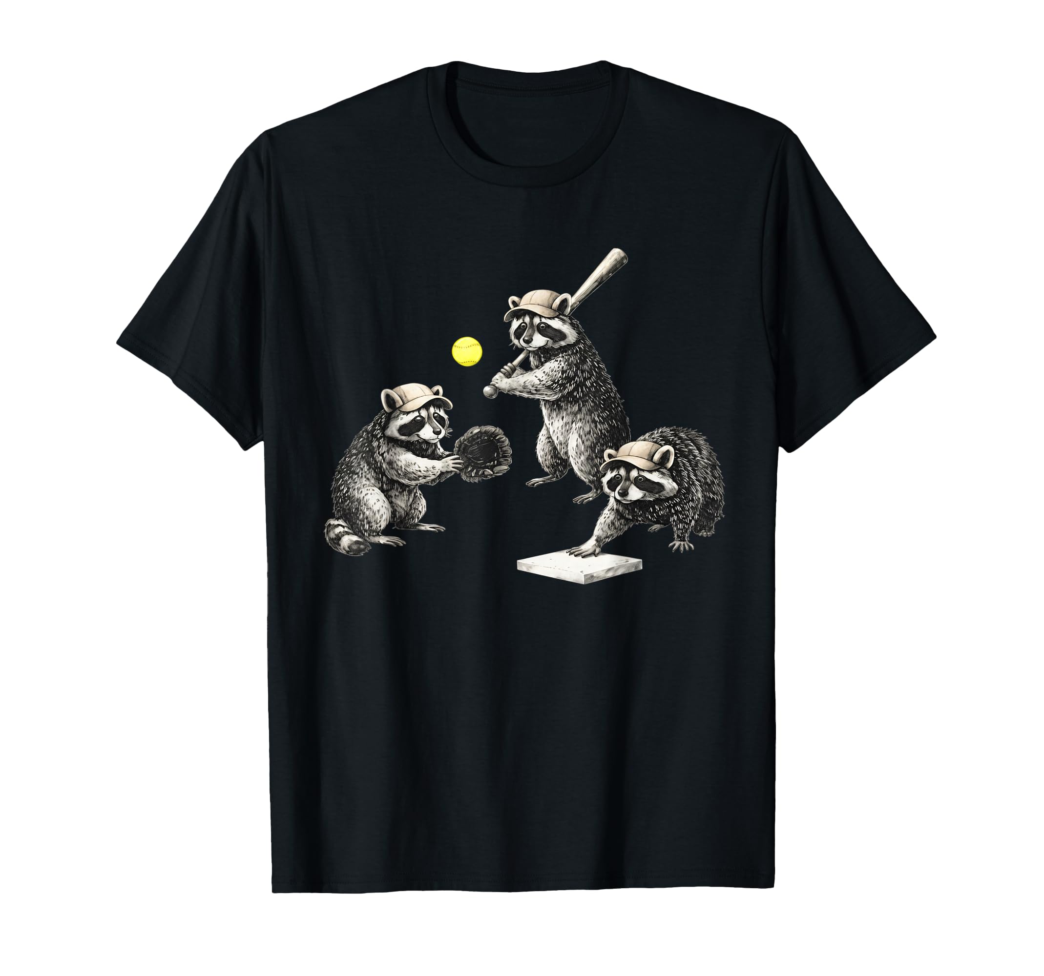 Raccoon Baseball Team Sports Meme T-Shirt - Aesthetic Graphic Unisex - T-Shirt, Sweatshirt, Hoodie