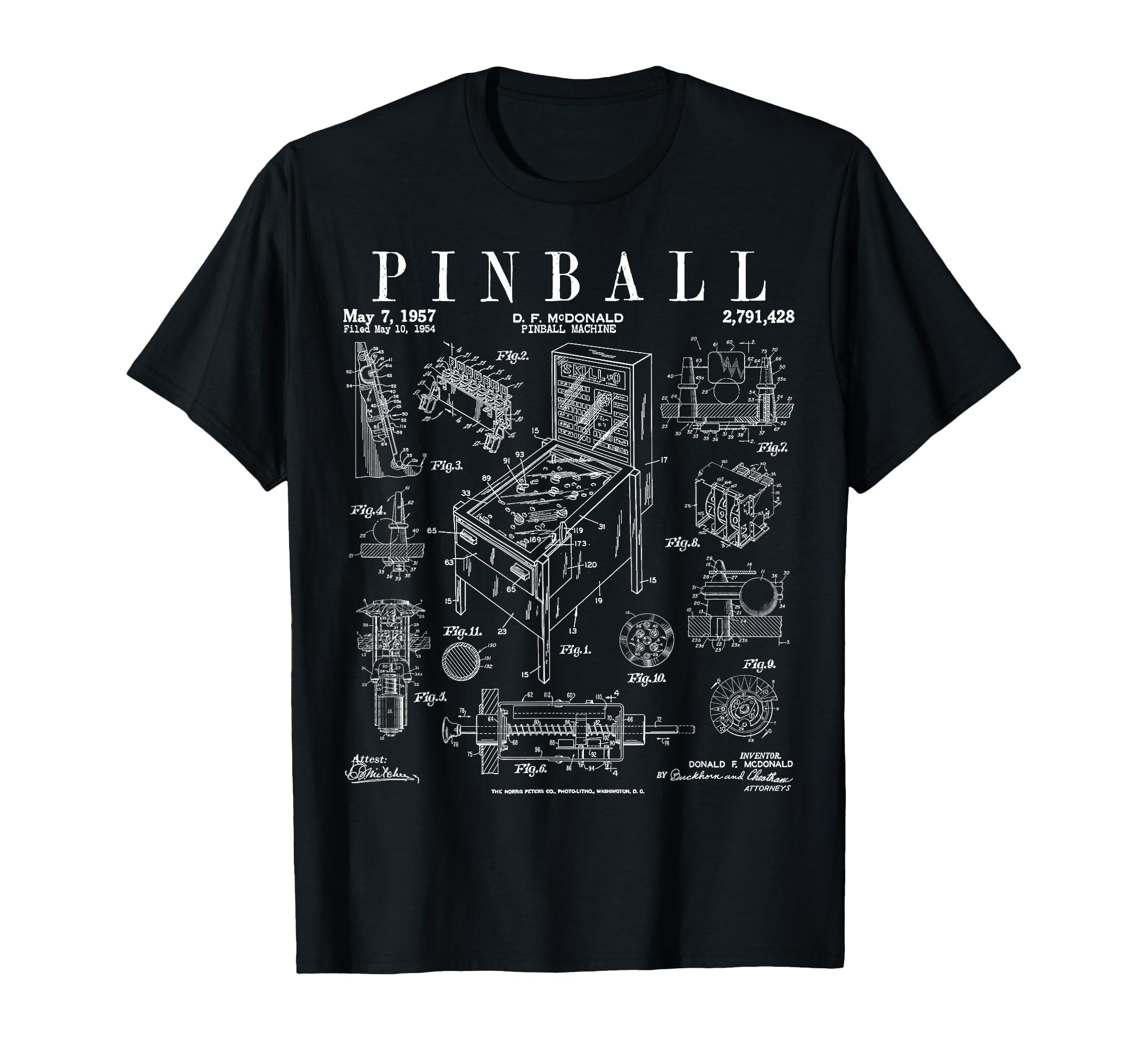 Pinball Arcade Gaming Machine Gamer T-Shirt - Trendy Graphic for Adults - T-Shirt, Sweatshirt, Hoodie