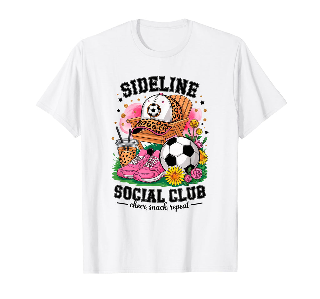 Sideline Social Club Soccer Mom Game T-Shirt - Aesthetic Graphic Unisex - T-Shirt, Sweatshirt, Hoodie