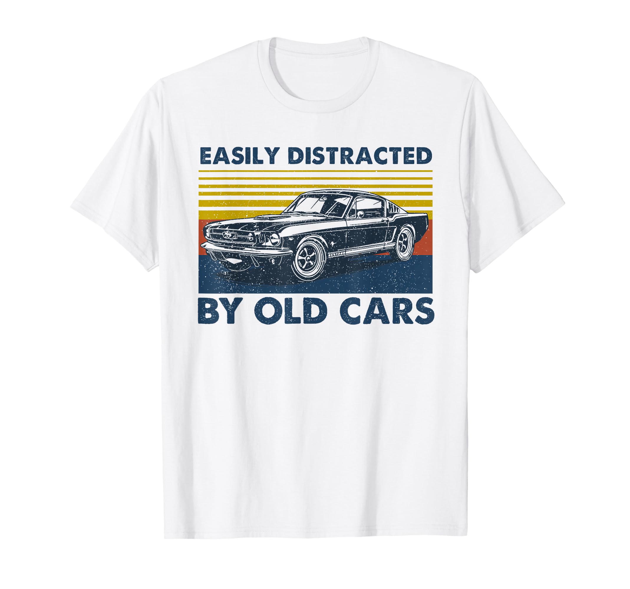 Easily Distracted Old Cars Sunset T-Shirt - Novelty Apparel Unisex - T-Shirt, Sweatshirt, Hoodie