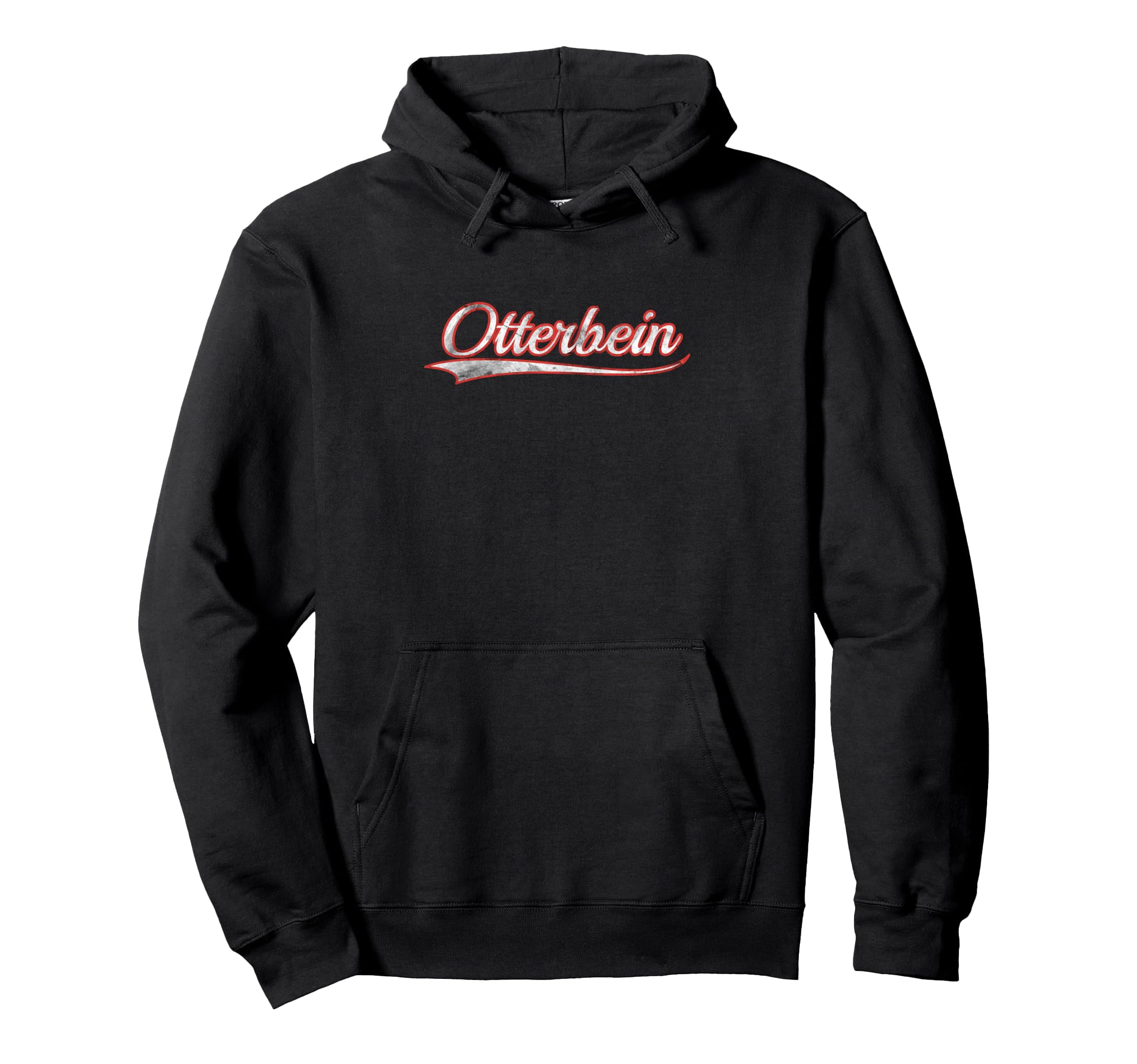 Otterbein Varsity Distressed Throwback Hoodie - Trendy Graphic for Adults - T-Shirt, Sweatshirt, Hoodie