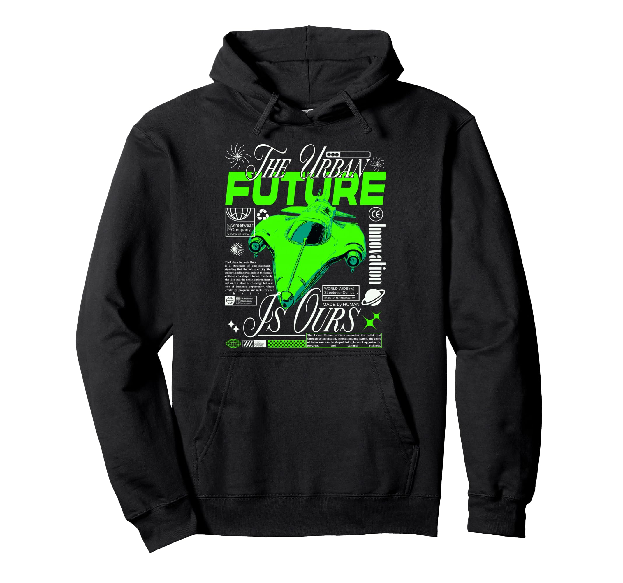 Y2K Urban Future Bold Urban Graffiti Hoodie - Aesthetic Graphic Men Women - T-Shirt, Sweatshirt, Hoodie