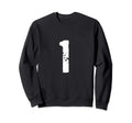 Distressed 1 Number Numero 1 Sweatshirt - Novelty Apparel for Adults - T-Shirt, Sweatshirt, Hoodie