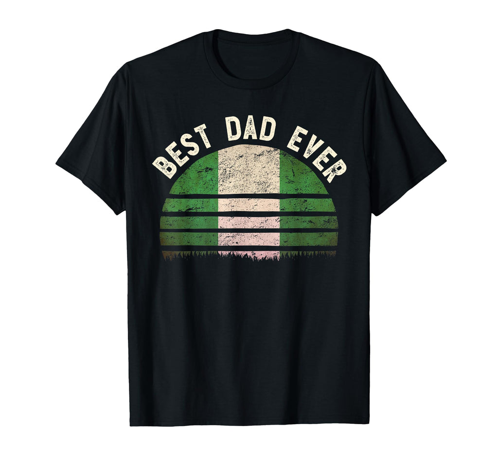 Best Dad Ever Nigeria Flag Sunset Art T-Shirt - Streetwear Style for Adults - T-Shirt, Sweatshirt, Hoodie