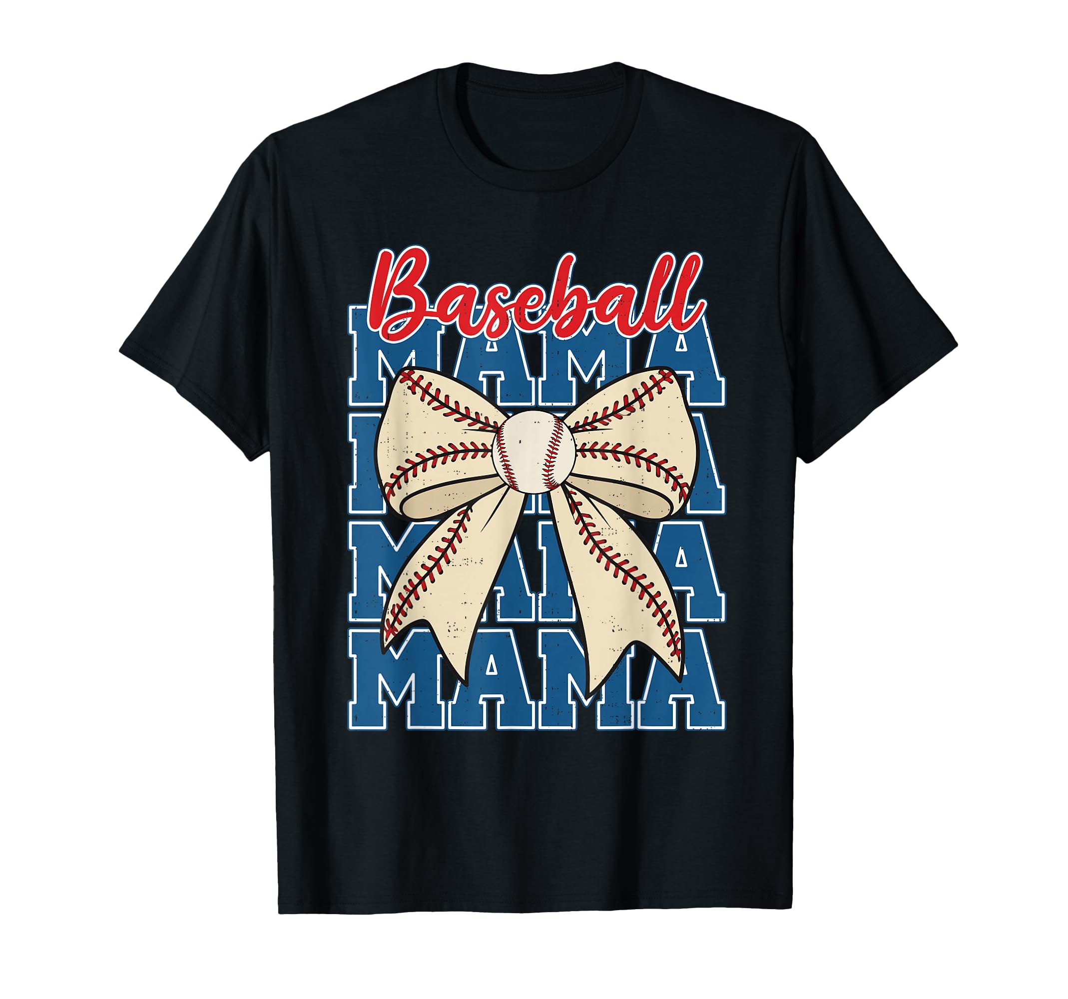 Baseball Mama Coquette Bow Cheer Mom T-Shirt - Trendy Graphic for Adults - T-Shirt, Sweatshirt, Hoodie