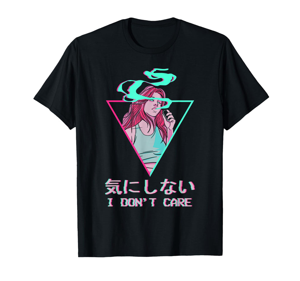 I Dont Care Japanese Otaku Anime T-Shirt - Aesthetic Graphic Unisex - T-Shirt, Sweatshirt, Hoodie