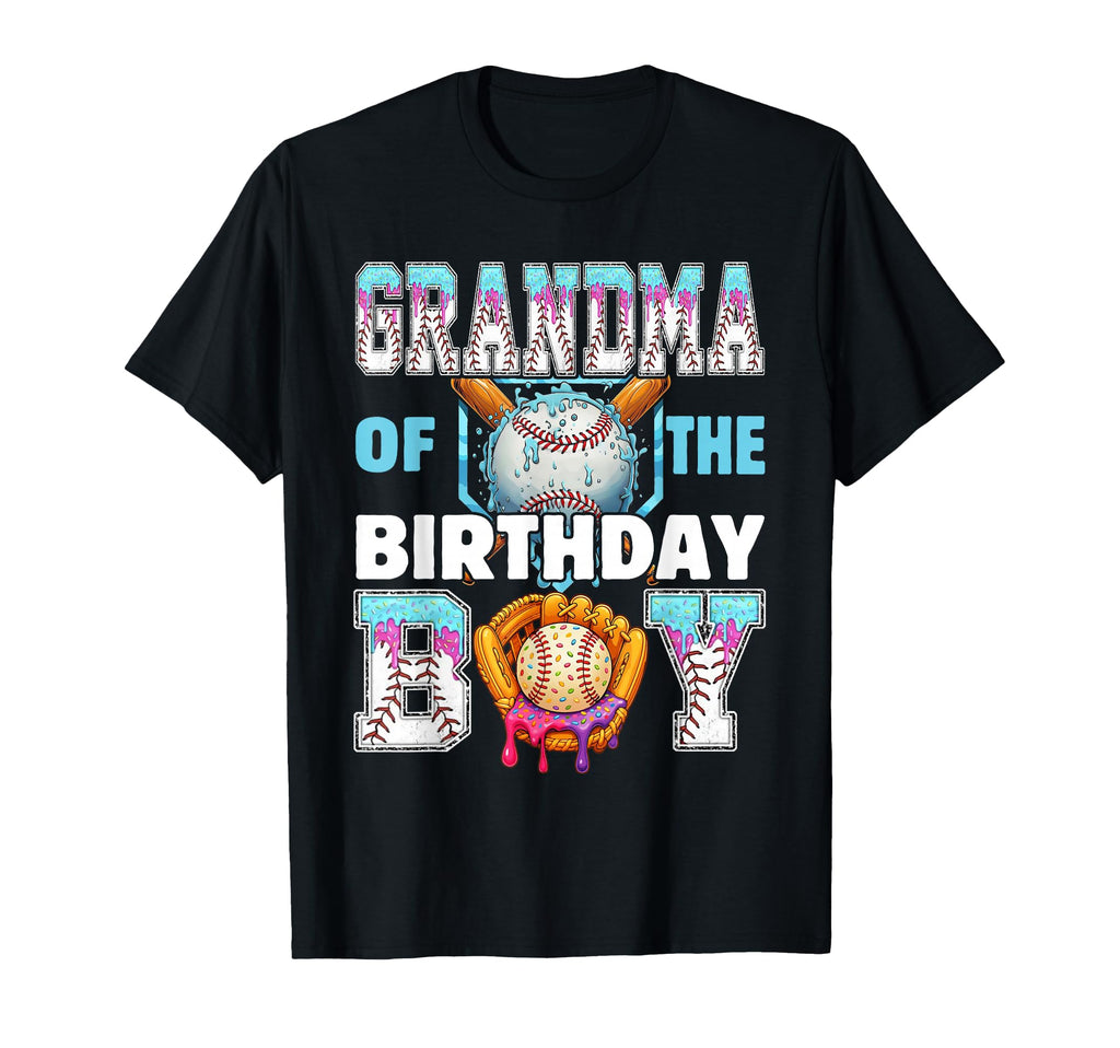Baseball Ice Cream Drip Grandma Birthday T-Shirt - Novelty Apparel Unisex - T-Shirt, Sweatshirt, Hoodie