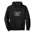 Mahalo Hawaii Distressed Hoodie - Fun Novelty Design for Adults - T-Shirt, Sweatshirt, Hoodie