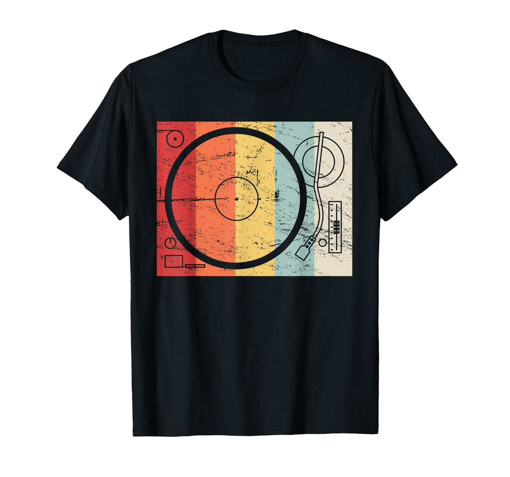 Distressed Vinyl Record Player T-Shirt - Fun Novelty Design for Adults - T-Shirt, Sweatshirt, Hoodie