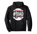 Mens 1 Dad Baseball Number One Daddy Son Hoodie - Graphic Print Men Women - T-Shirt, Sweatshirt, Hoodie