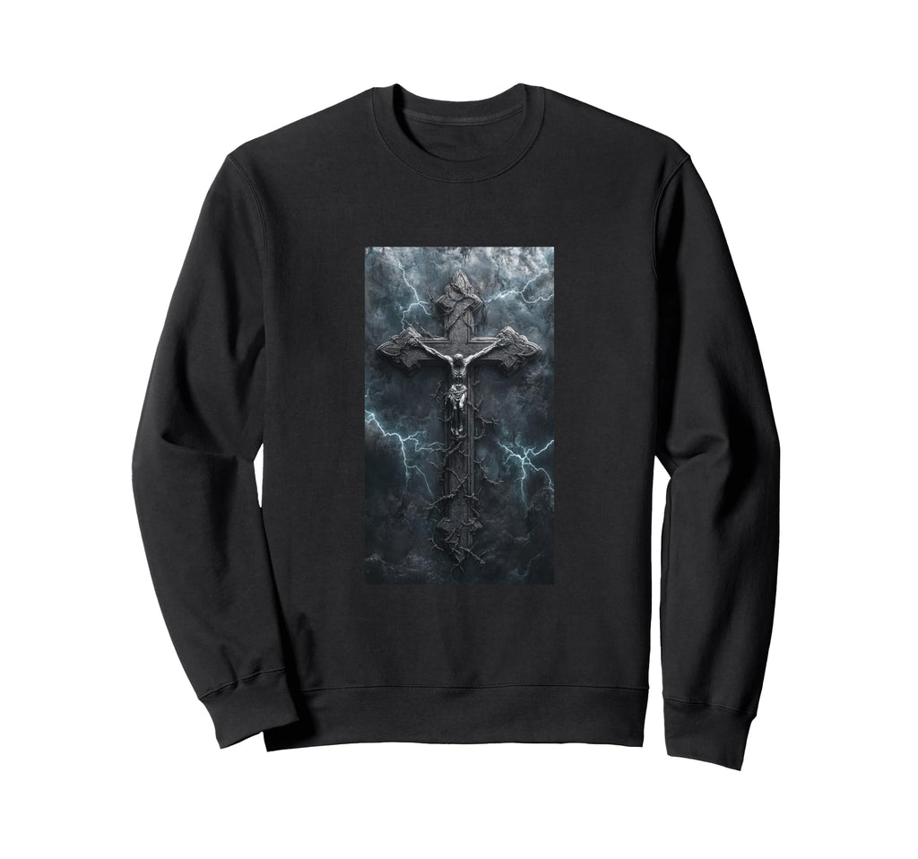 Gothic Cross Grunge Aesthetic Y2K Sweatshirt - Unique Graphic Men Women - T-Shirt, Sweatshirt, Hoodie