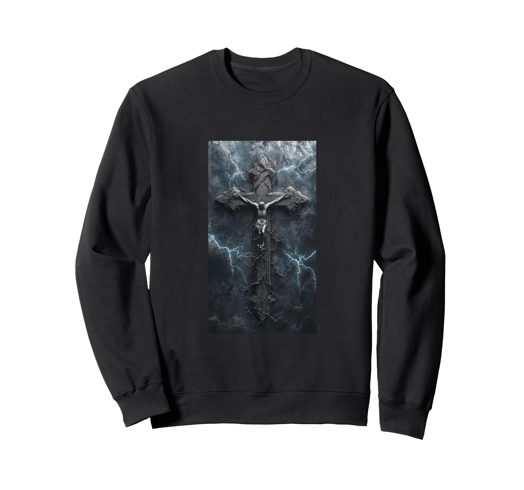 Gothic Cross Grunge Aesthetic Y2K Sweatshirt - Unique Graphic Men Women - T-Shirt, Sweatshirt, Hoodie
