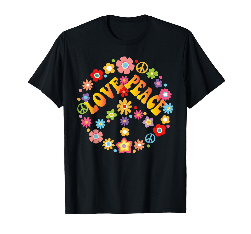 Peace Sign Love 60S 70S Tie Die T-Shirt - Fun Novelty Design Men Women - T-Shirt, Sweatshirt, Hoodie