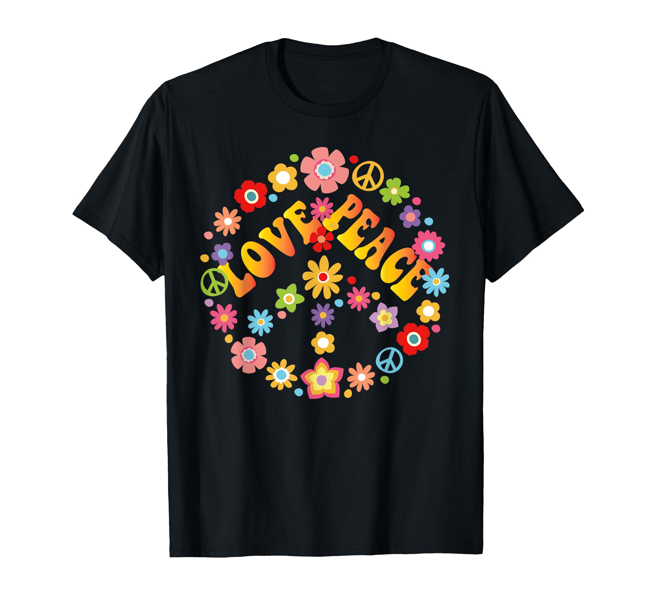 Peace Sign Love 60S 70S Tie Die T-Shirt - Fun Novelty Design Men Women - T-Shirt, Sweatshirt, Hoodie