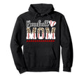 Baseball Mom Leopard Mom Baseball Player Hoodie - Graphic Print Men Women - T-Shirt, Sweatshirt, Hoodie