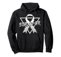 Lung Cancer Awareness Survivor Hoodie - Aesthetic Graphic Men Women - T-Shirt, Sweatshirt, Hoodie
